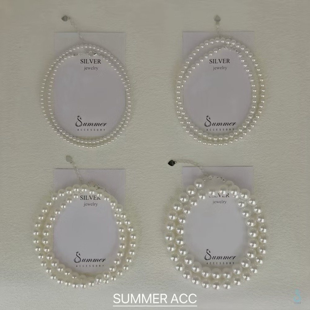 《升級版》不退流行的經典 正韓 亮澤光感 施華洛世奇 珍珠項鏈 經典 復古 純銀項鏈-細節圖7