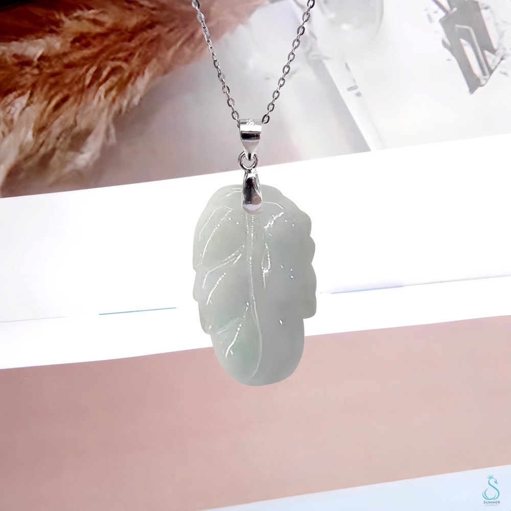 SUMMER 銀飾💫［925純銀］S925純銀吊墜扣頭 瓜子扣 玉扣配件 水晶翡翠玉墜DIY夾扣卡扣 純銀飾品項鏈-細節圖6