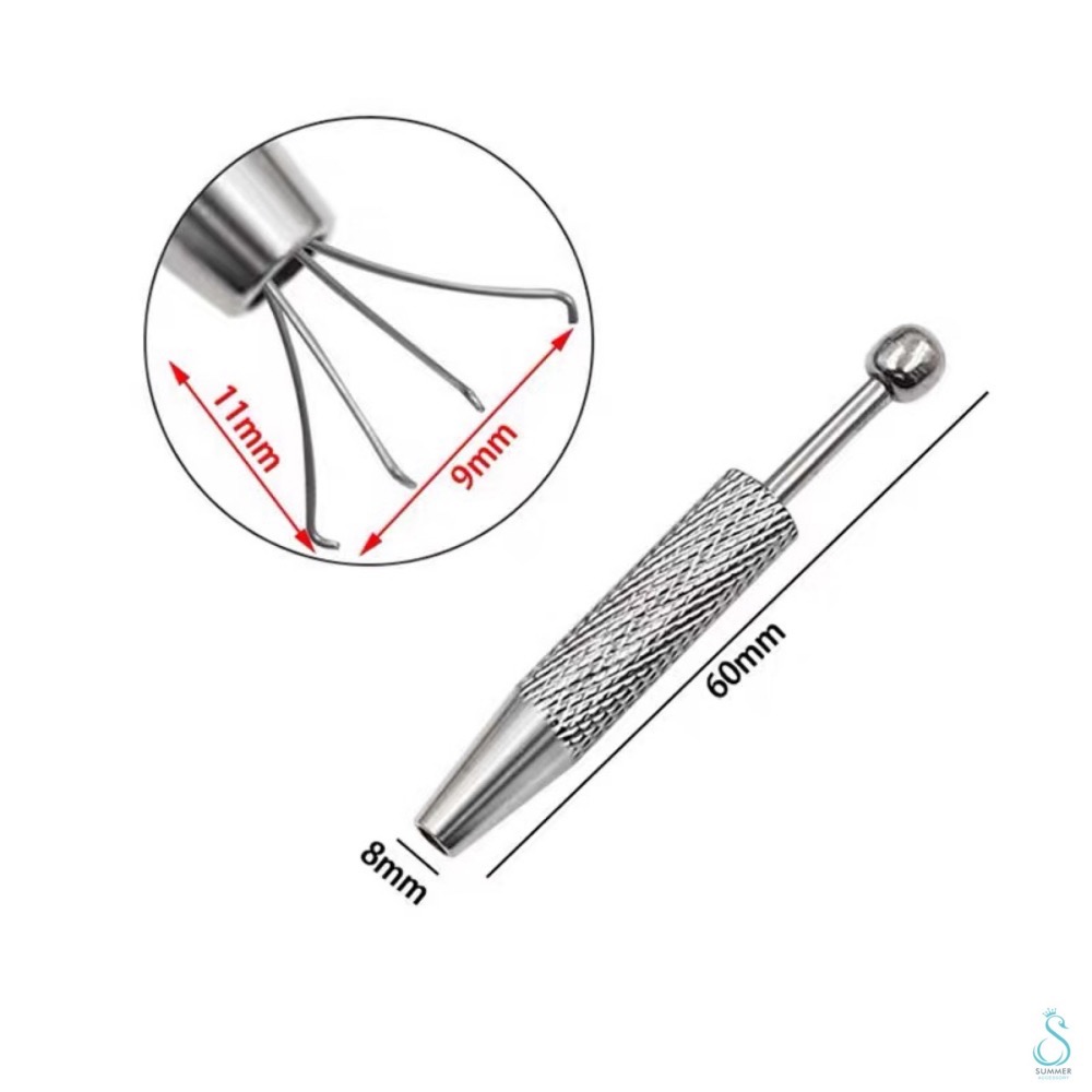 SUMMER 銀飾💫 不求人鎖珠輔助神器 防滑鎖珠夾 裸鑽珍珠diy輔助夾-細節圖5