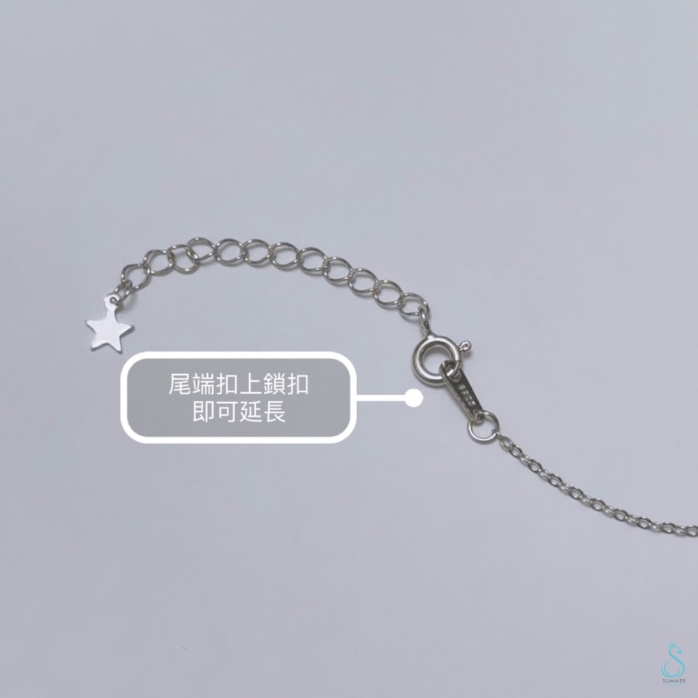 SUMMER 銀飾💫［925純銀］3.5cm純銀延長鏈 星星造型 純銀加長鏈 附純銀彈簧扣 純銀鏈 含鎖扣延長鏈-細節圖4
