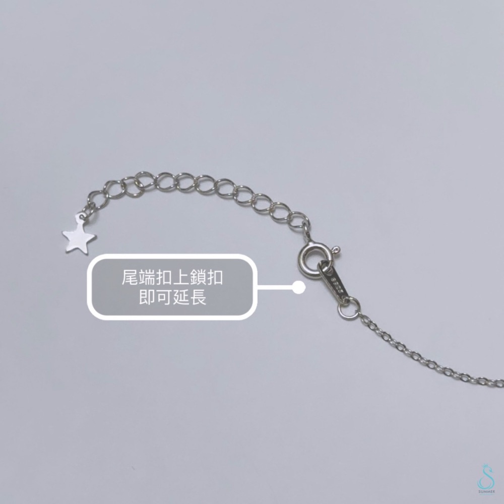 SUMMER 銀飾💫［925純銀］3.5cm純銀延長鏈 星星造型 純銀加長鏈 附純銀彈簧扣 純銀鏈 含鎖扣延長鏈-細節圖4