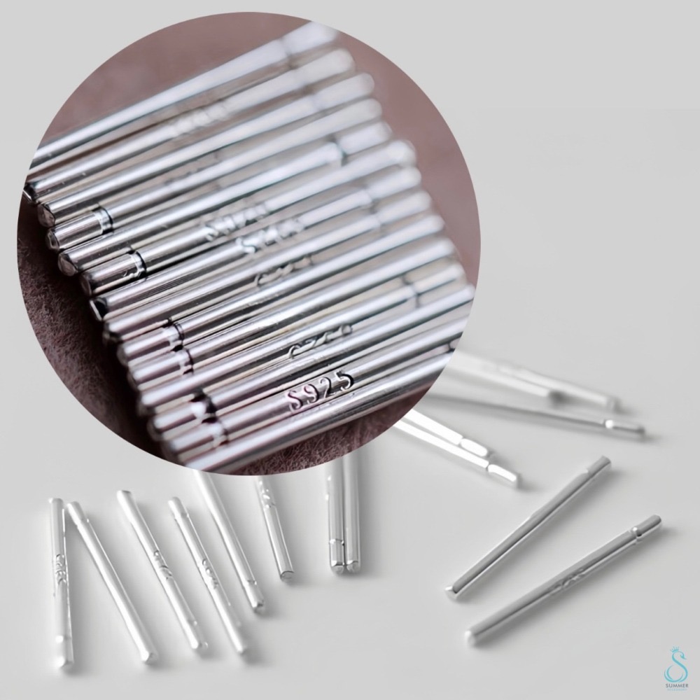 SUMMER 銀飾💫S999足銀 / S925純銀 養耳棒 純銀耳環 純銀養耳棒（贈防過敏矽膠耳扣）消炎養耳棒-細節圖4