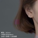 SUMMER 銀飾💫［925純銀］全純銀不過敏 洗澡睡覺不用摘 內圈實心完美大小6種尺寸基礎簡約耳扣耳環 純銀耳環-規格圖9