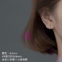 SUMMER 銀飾💫［925純銀］全純銀不過敏 洗澡睡覺不用摘 內圈實心完美大小6種尺寸基礎簡約耳扣耳環 純銀耳環-規格圖9
