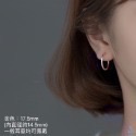 SUMMER 銀飾💫［925純銀］全純銀不過敏 洗澡睡覺不用摘 內圈實心完美大小6種尺寸基礎簡約耳扣耳環 純銀耳環-規格圖9