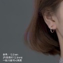 SUMMER 銀飾💫［925純銀］全純銀不過敏 洗澡睡覺不用摘 內圈實心完美大小6種尺寸基礎簡約耳扣耳環 純銀耳環-規格圖9