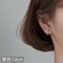 SUMMER韓 銀飾💫［925純銀］基礎簡約款 鑽圈耳環 耳扣耳環 純銀耳環 純銀飾品-規格圖8