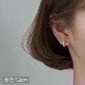SUMMER韓 銀飾💫［925純銀］基礎簡約款 鑽圈耳環 耳扣耳環 純銀耳環 純銀飾品-規格圖8