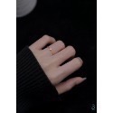 SUMMER 銀飾💫［925純銀］菱方鑽麻花圈戒 尾戒 純銀戒指-規格圖9