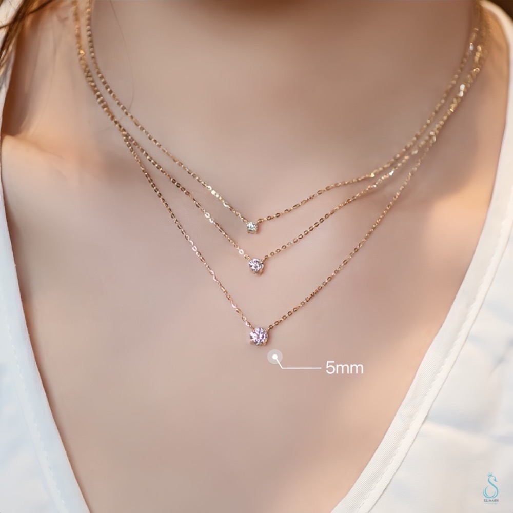 玫瑰金色/主鑽5mm