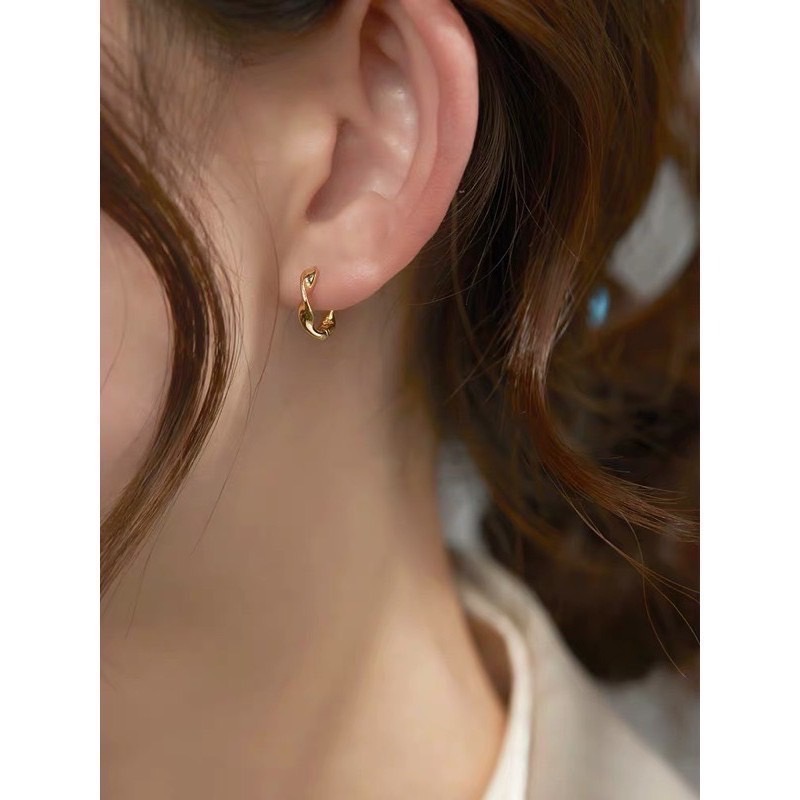 SUMMER韓 銀飾💫［925純銀］復古波卷耳環 純銀耳扣 純銀耳環 銀飾品-細節圖9