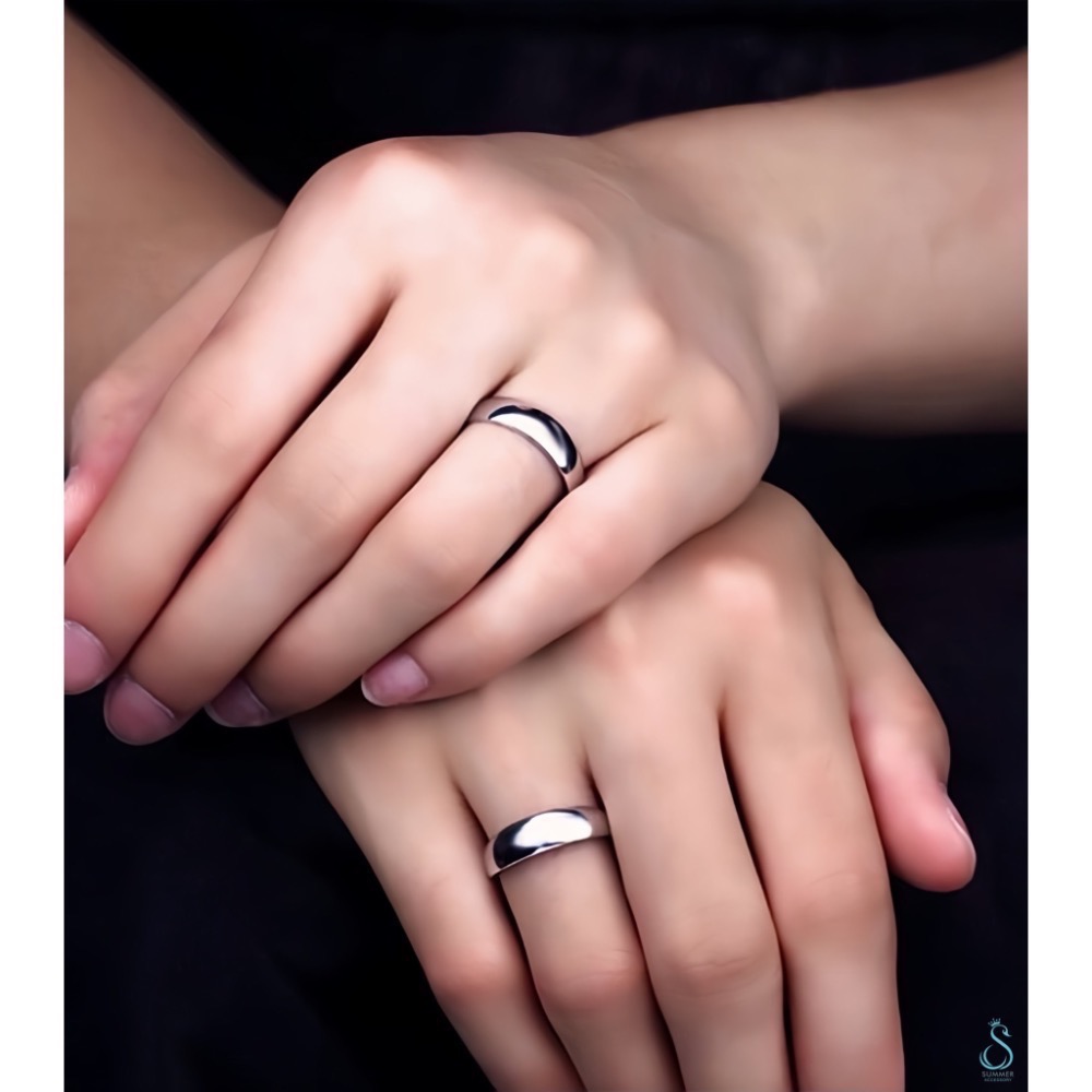 SUMMER 銀飾💫［999足銀］ 厚版素面戒 寬面尾戒 亮面戒指 情侶對戒 純銀戒指-細節圖7