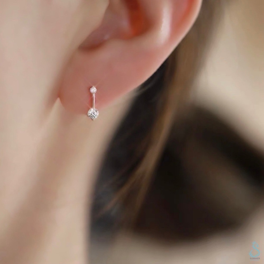 SUMMER 銀飾💫［925純銀］澄然之間 純銀耳環 耳扣耳環-細節圖3