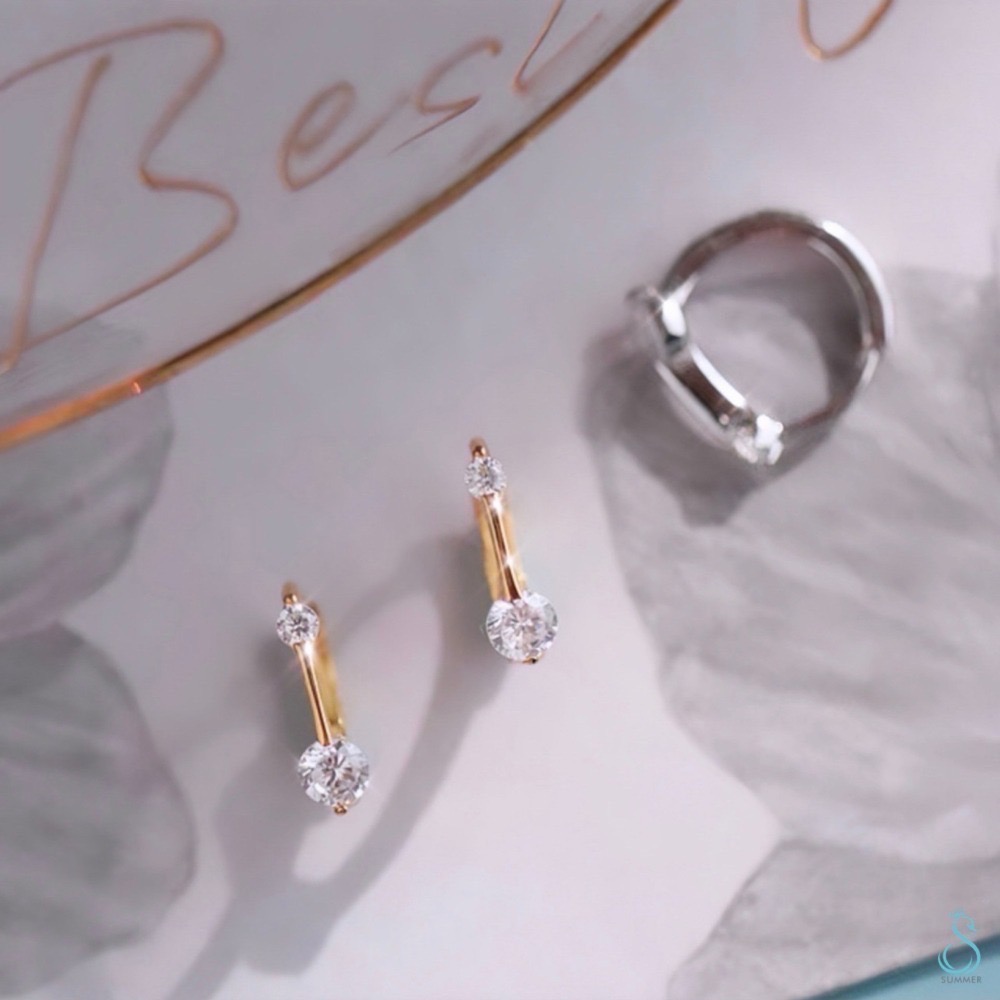 SUMMER 銀飾💫［925純銀］澄然之間 純銀耳環 耳扣耳環-細節圖7