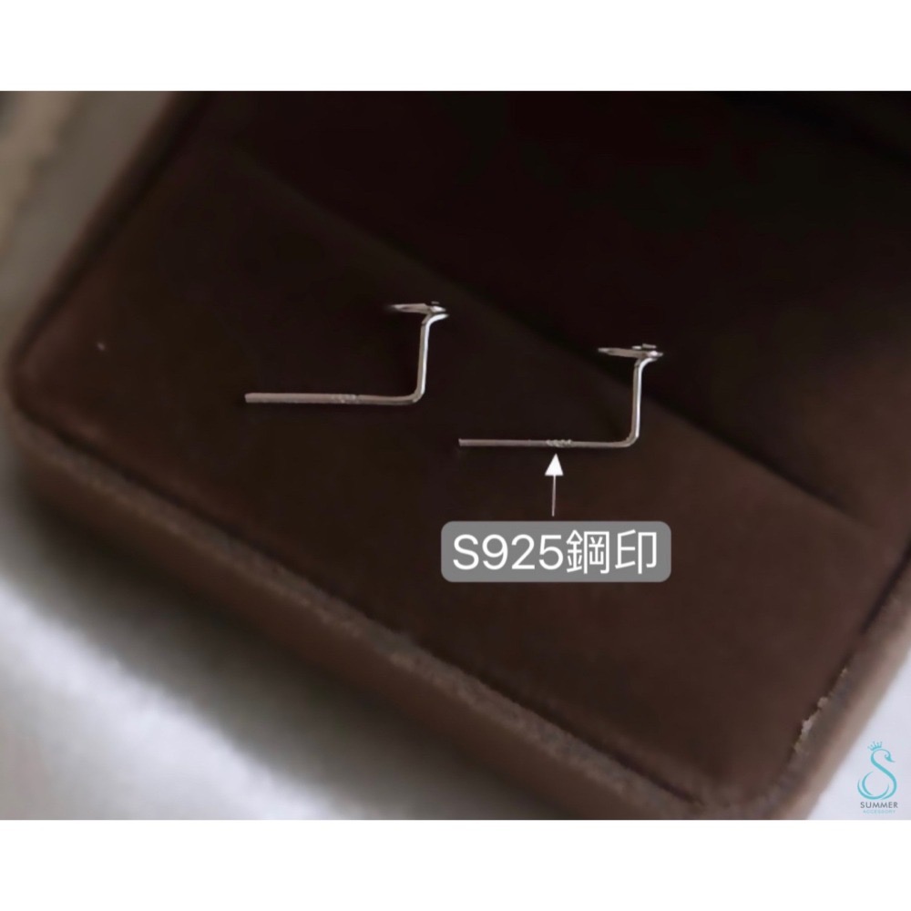 SUMMER 銀飾💫［925純銀］全純銀不過敏 洗澡睡覺不用摘 愛心L型耳棒（一對優惠價） 養耳棒 純銀耳環-細節圖6