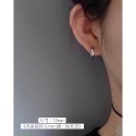 SUMMER 銀飾💫［925純銀］亮面加寬基礎耳環 圈圈耳環 耳扣 男女皆可佩戴  純銀耳環-規格圖7