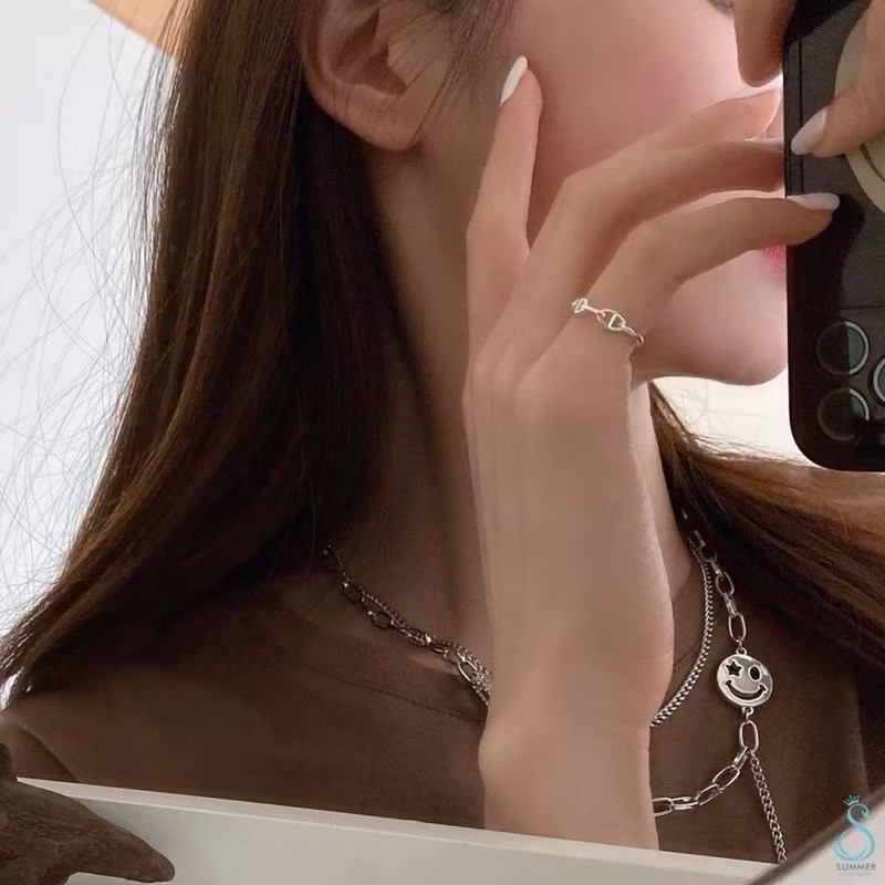 SUMMER 銀飾💫 ［925純銀］復古時尚 簡約造型戒 防小人尾戒 純銀戒指 純銀飾品-細節圖6