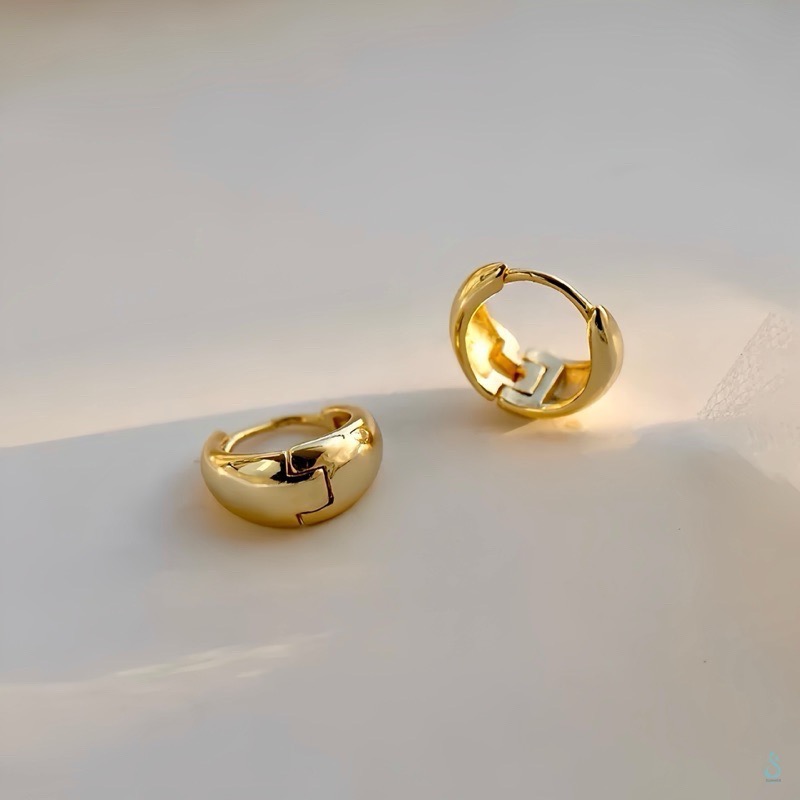 SUMMER韓 銀飾💫 ［925純銀］簡約 寬面耳扣耳環 貼耳耳環 純銀耳環  純銀飾品 韓國銀飾-細節圖4