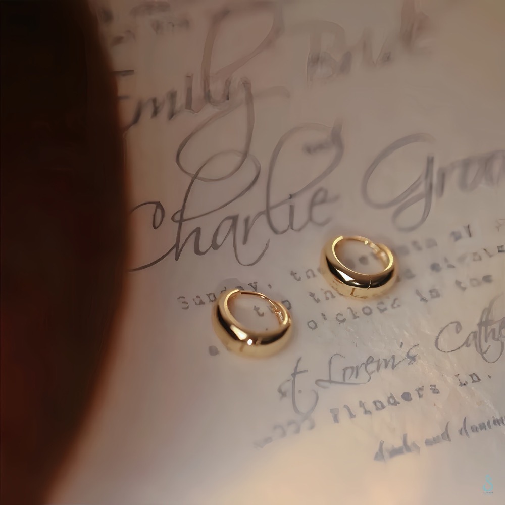 SUMMER韓 銀飾💫 ［925純銀］簡約 寬面耳扣耳環 貼耳耳環 純銀耳環  純銀飾品 韓國銀飾-細節圖7