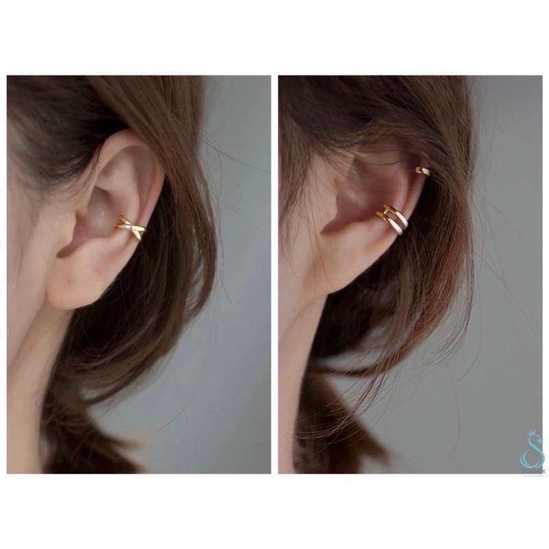 SUMMER 銀飾💫［925純銀］ X交叉耳夾 耳骨夾 純銀耳環-細節圖5