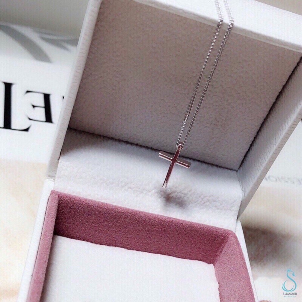 SUMMER 銀飾💫［925純銀］ ⛪️經典款鑲鑽十字架項鍊  純銀項鍊-細節圖5