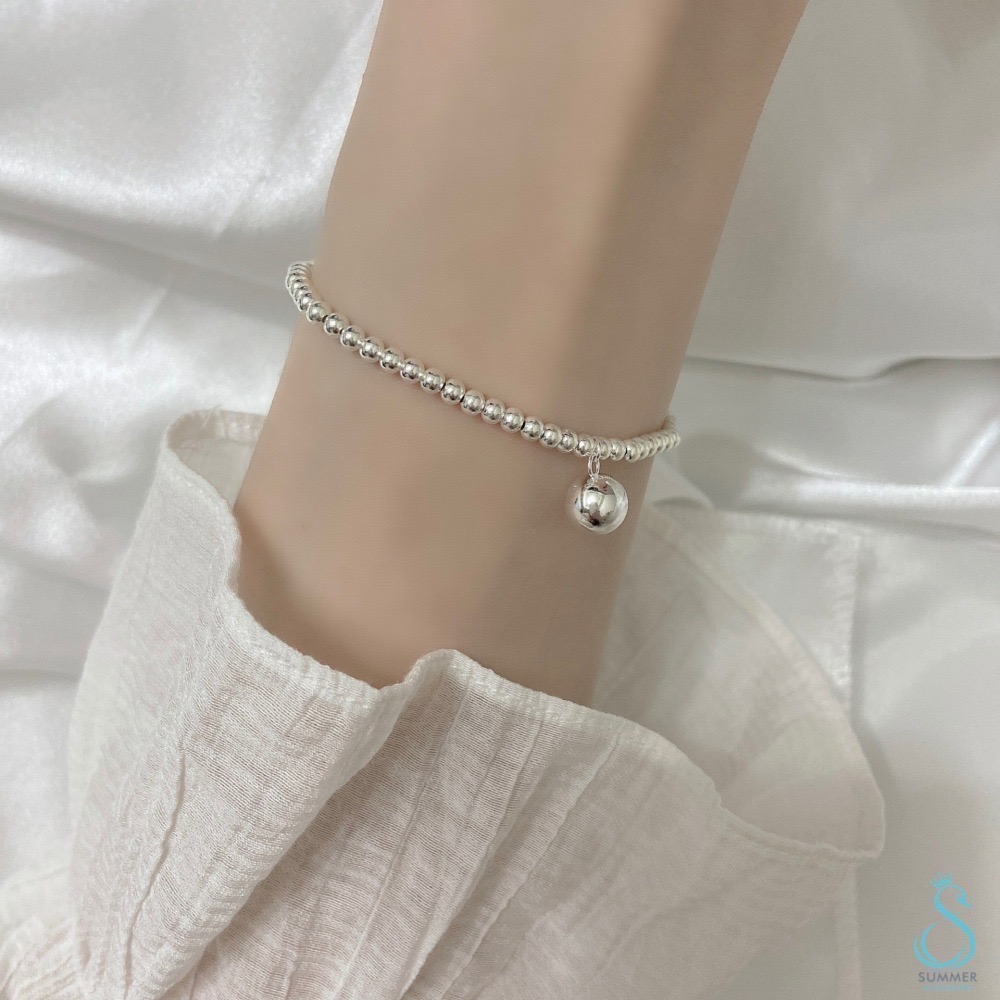 SUMMER韓 銀飾💫［925純銀］簡約銀珠手鍊 純銀手鍊 純銀飾品-細節圖2