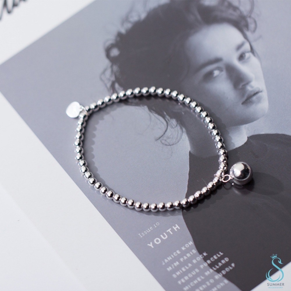 SUMMER韓 銀飾💫［925純銀］簡約銀珠手鍊 純銀手鍊 純銀飾品-細節圖3