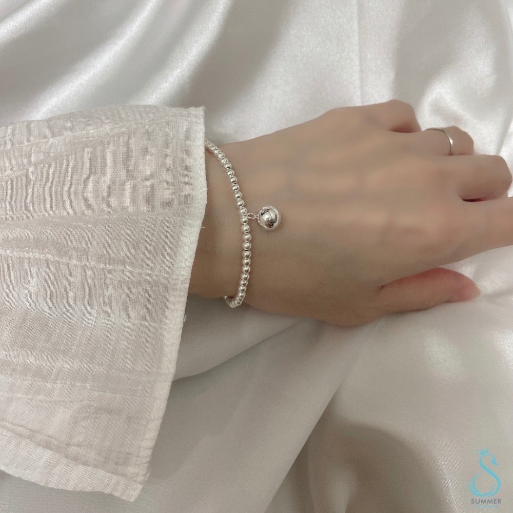 SUMMER韓 銀飾💫［925純銀］簡約銀珠手鍊 純銀手鍊 純銀飾品-細節圖6