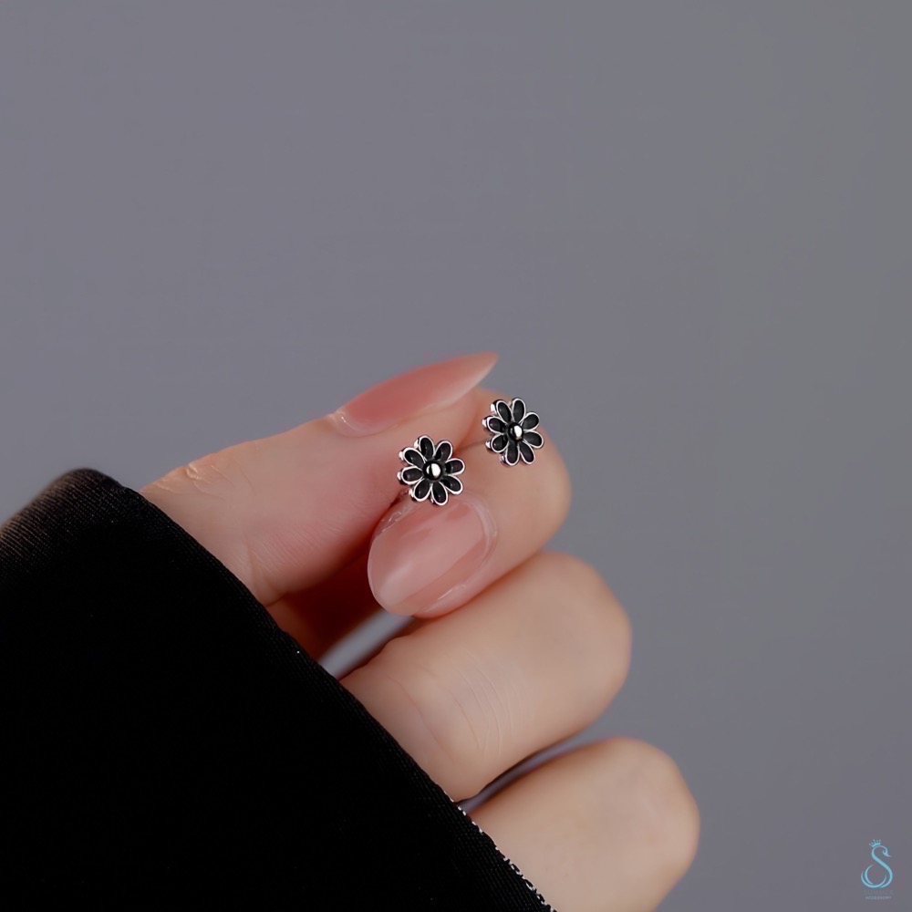 SUMMER 銀飾💫［999足銀］日系甜美花朵耳環 純銀耳環 迷你耳環 養耳-細節圖5