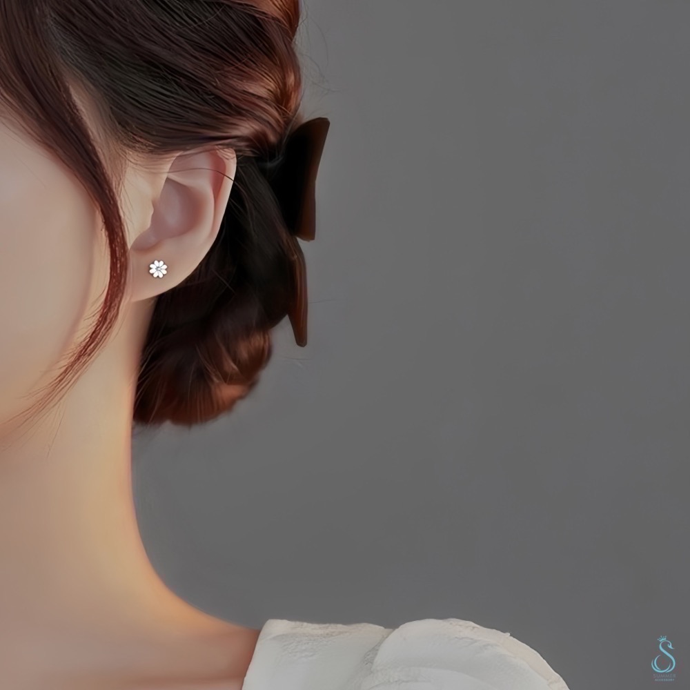 SUMMER 銀飾💫［999足銀］日系甜美花朵耳環 純銀耳環 迷你耳環 養耳-細節圖8