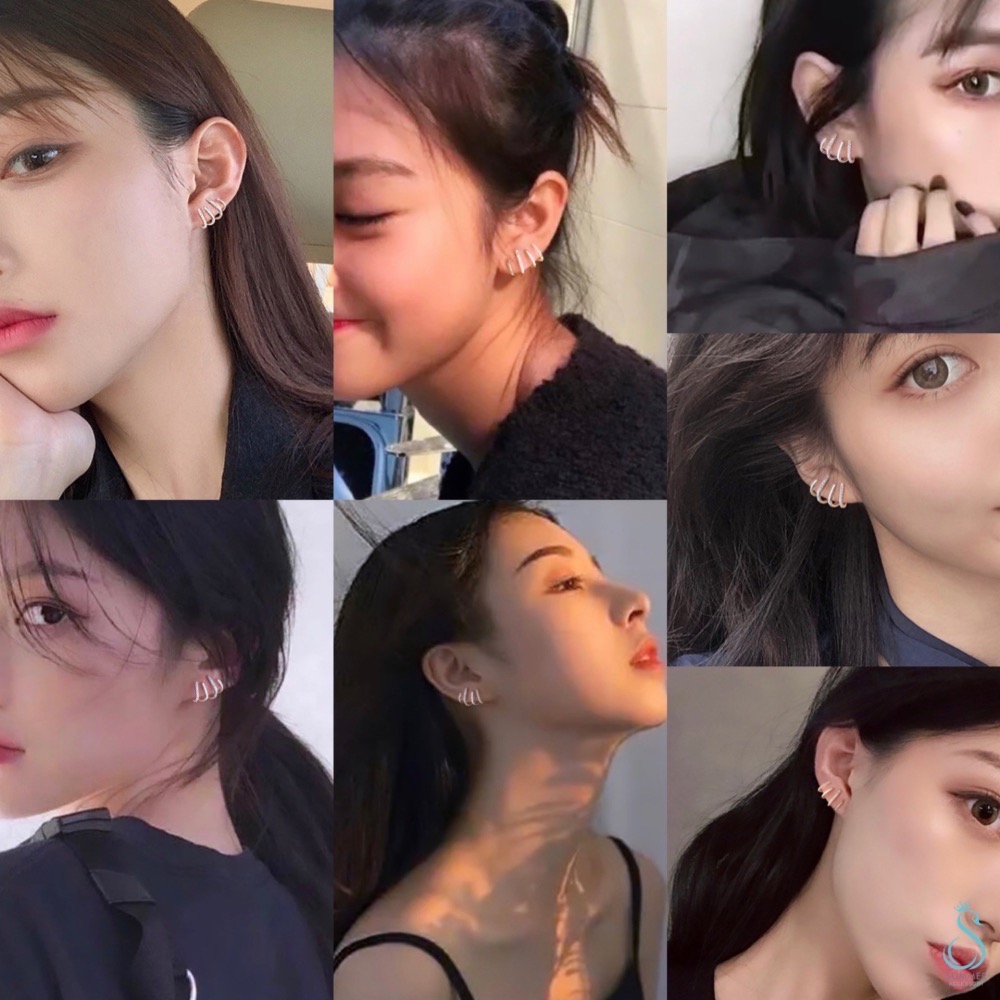 SUMMER韓 銀飾💫［925純銀］鑲鑽爪形純銀耳環 純銀飾品-細節圖9