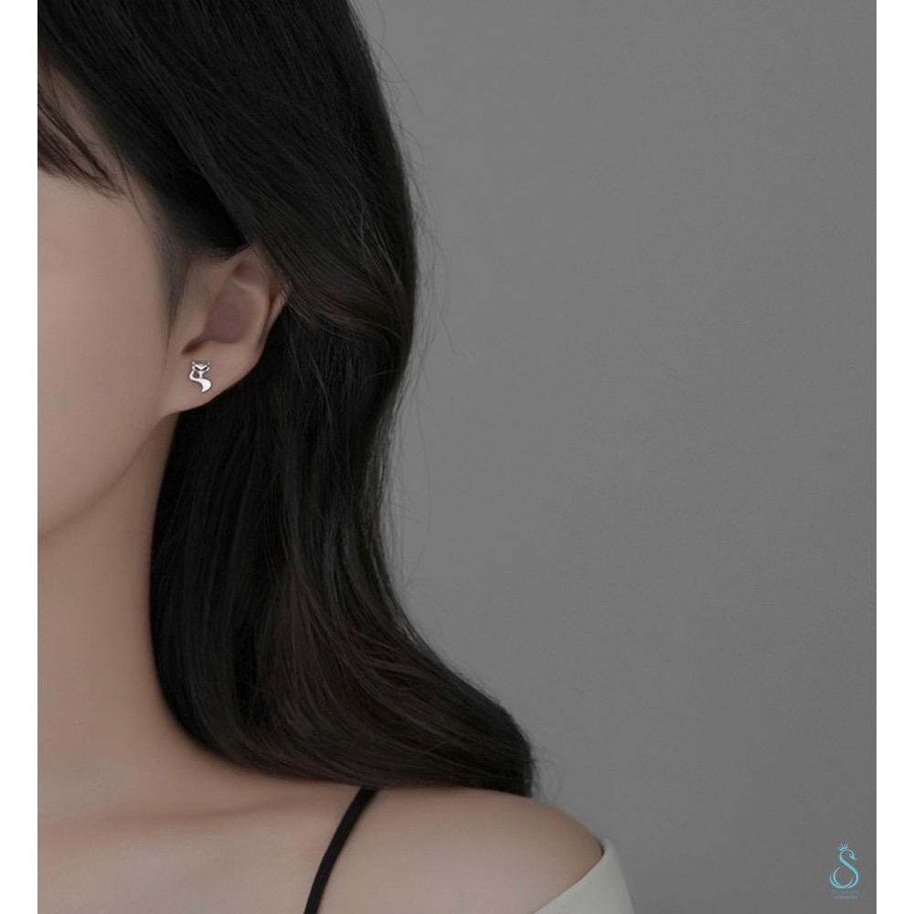 SUMMER 銀飾💫［925純銀］小巧狐狸耳環 純銀耳環-細節圖7