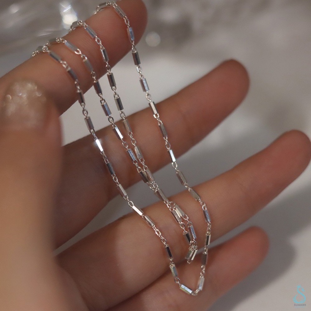 SUMMER 銀飾💫［925純銀］輕奢波光閃鏈 百搭鎖骨項鏈 手鏈 純銀項鏈 純銀手鏈-細節圖6