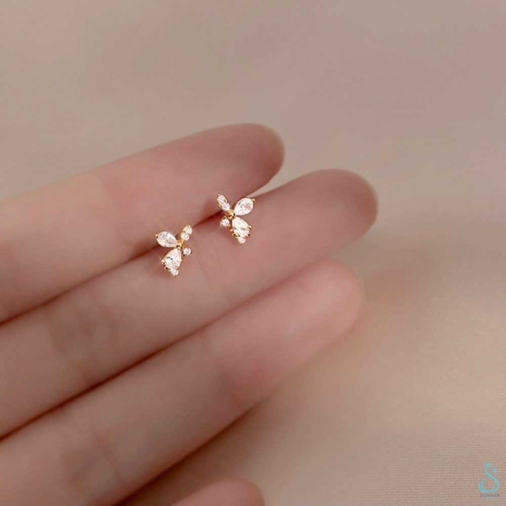 SUMMER韓 銀飾💫［925純銀］蝶之戀 甜美迷你純銀耳環 純銀飾品-細節圖5