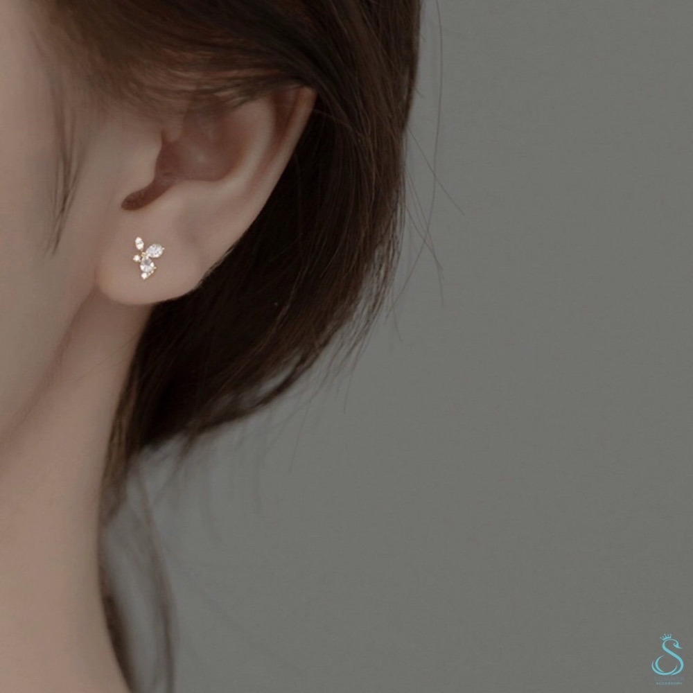 SUMMER韓 銀飾💫［925純銀］蝶之戀 甜美迷你純銀耳環 純銀飾品-細節圖8