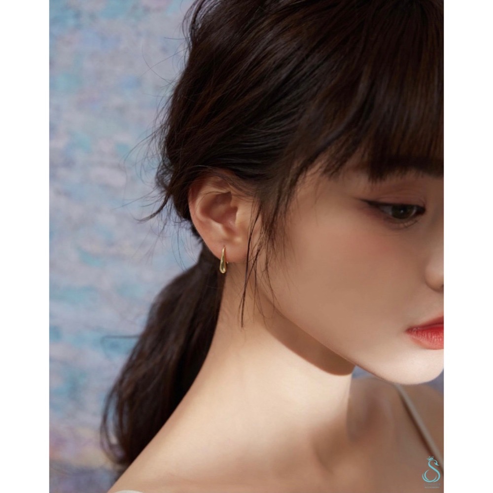 SUMMER韓 銀飾💫［925純銀］長水滴耳環 百搭基本款 純銀耳環-細節圖8