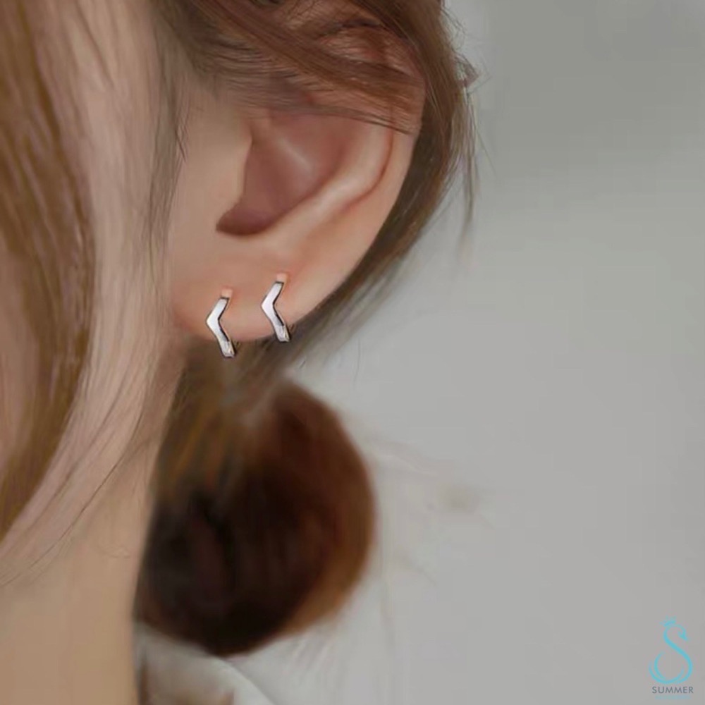 SUMMER 銀飾💫［925純銀］簡約V型耳扣  純銀耳扣 純銀耳環 純銀飾品-細節圖8
