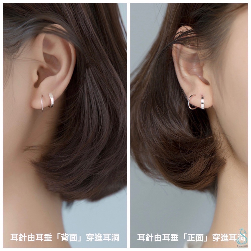 SUMMER 銀飾💫［925純銀］旋轉耳繞 純銀耳環 銀飾品-細節圖5