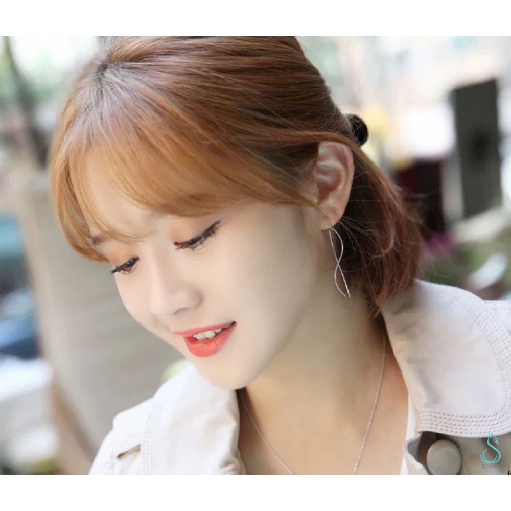 SUMMER 銀飾💫［925純銀］ ✨簡約波浪耳線 純銀耳環 銀飾品-細節圖7