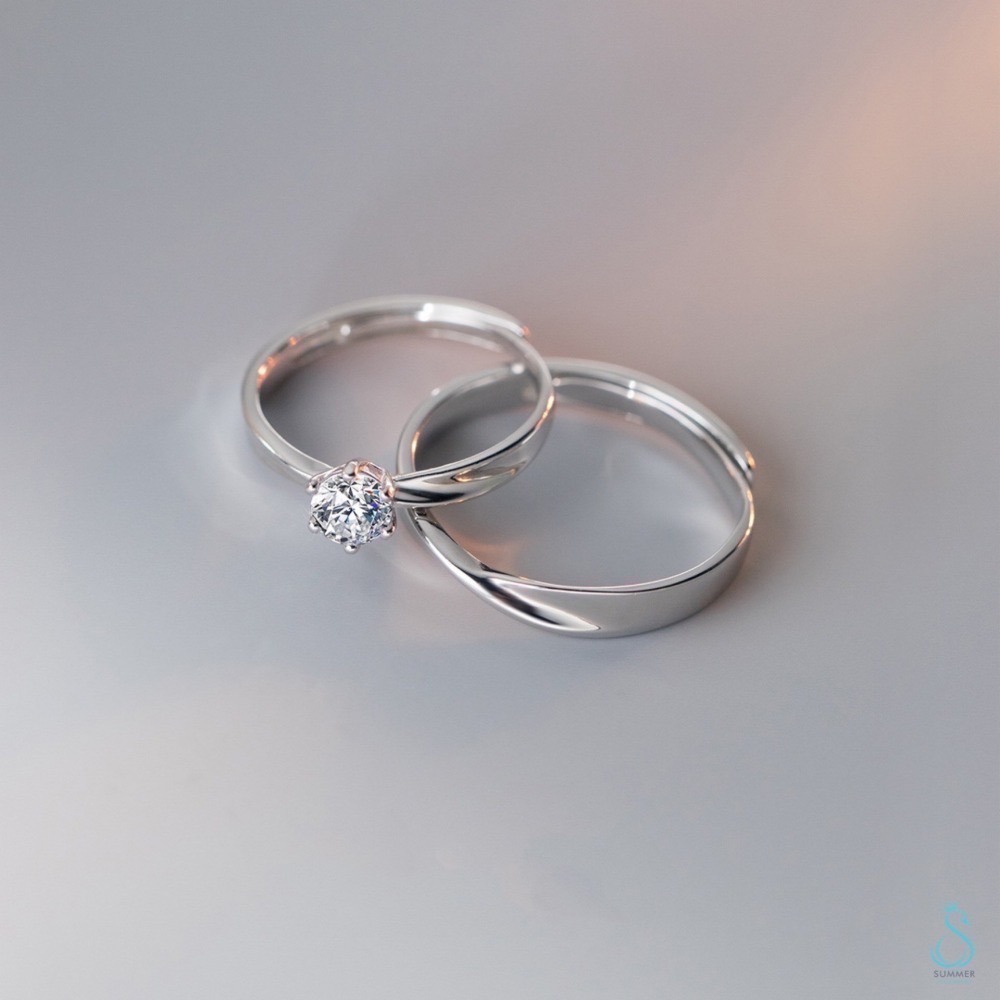 SUMMER 銀飾💫［925純銀］簡約扭紋情侶對戒 純銀戒指 純銀飾品 情人節-細節圖3