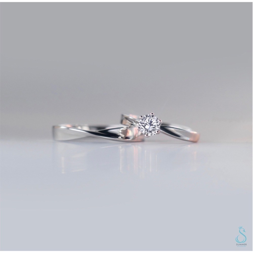 SUMMER 銀飾💫［925純銀］簡約扭紋情侶對戒 純銀戒指 純銀飾品 情人節-細節圖8