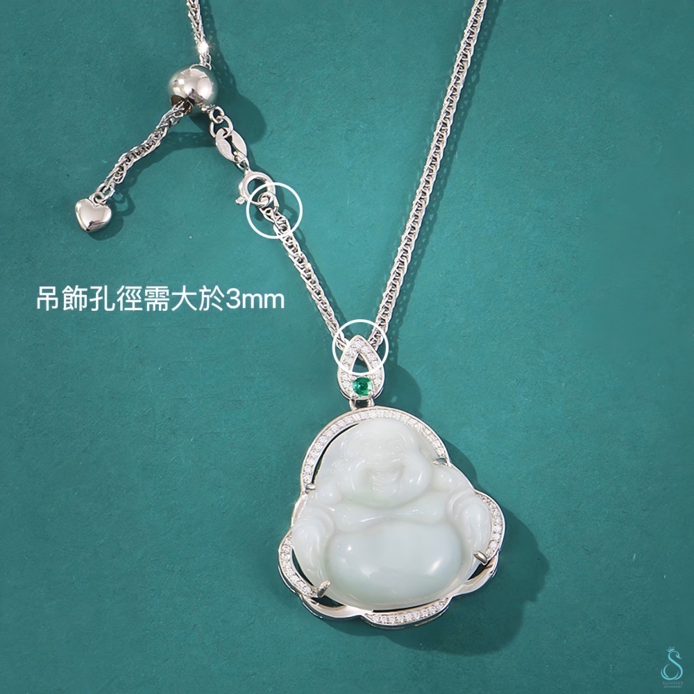 SUMMER 銀飾💫［925純銀］可調式蕭邦鏈 純銀項鍊 淨鍊 單項鍊 耐用不易斷 純銀飾品-細節圖5