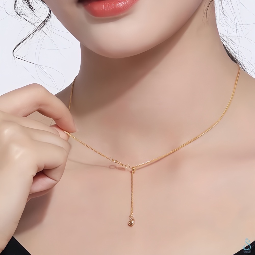 SUMMER 銀飾💫［925純銀］可調式蕭邦鏈 純銀項鍊 淨鍊 單項鍊 耐用不易斷 純銀飾品-細節圖8