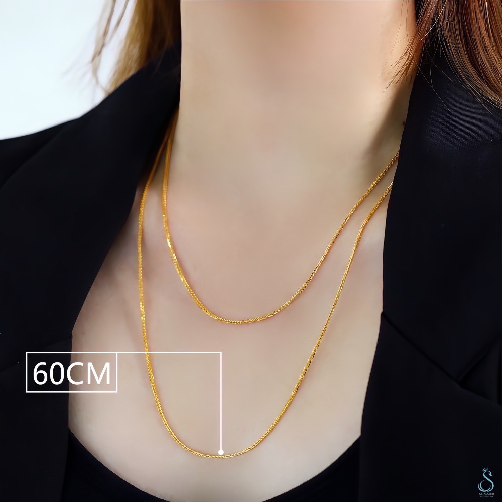 SUMMER 銀飾💫［925純銀］可調式蕭邦鏈 純銀項鍊 淨鍊 單項鍊 耐用不易斷 純銀飾品-規格圖9