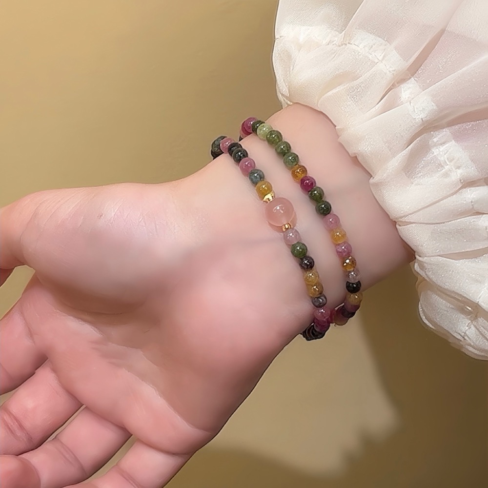 SUMMER 銀飾💫［925純銀］天然碧璽手串 晶石手鍊 純銀手鍊  晶石能量手鏈-細節圖9