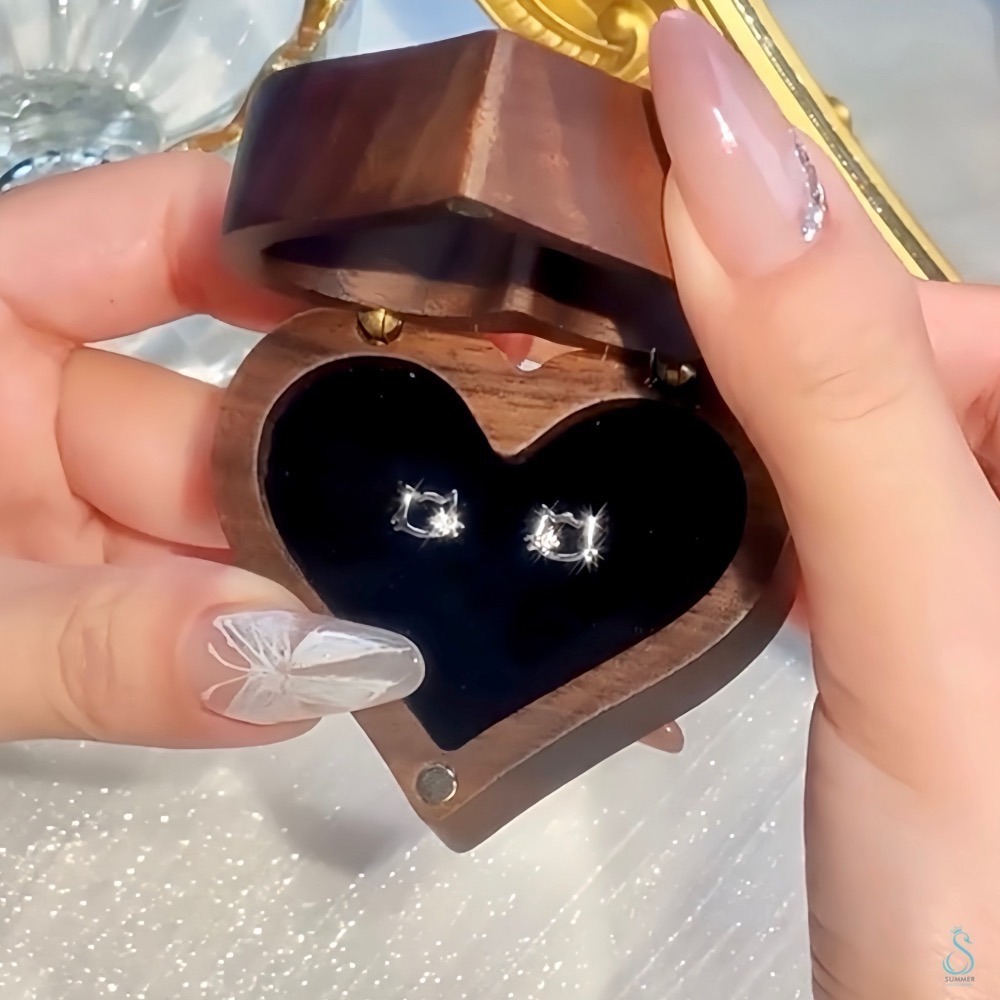 SUMMER 銀飾💫［999足銀］可愛貓咪轉珠耳環 貓咪造型 鎖珠式耳環 純銀耳環 純銀飾品-細節圖2