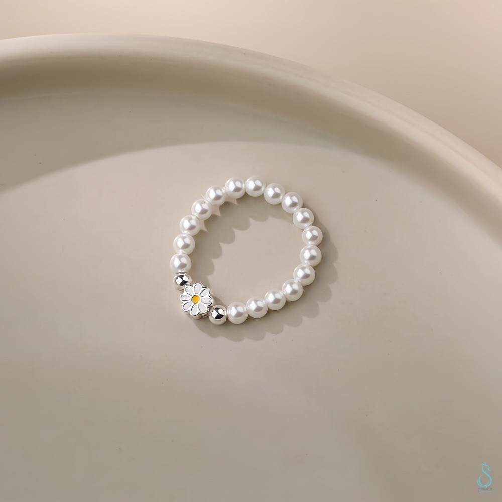 SUMMER 銀飾💫［925純銀］雛菊之戀 純銀戒指 純銀手鍊 甜美小雛菊 花系 純銀飾品-規格圖9