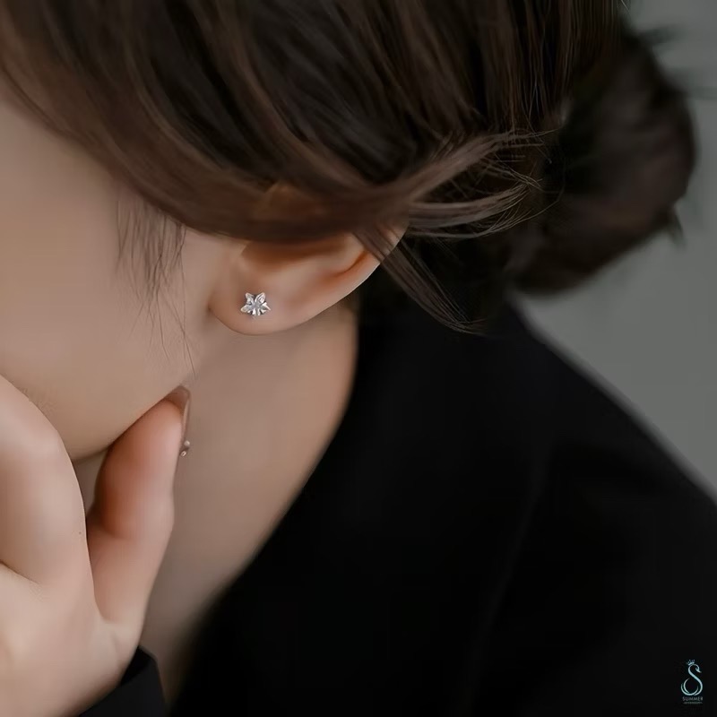 SUMMER 銀飾💫［S925純銀］🌟閃星星🌟星鑽耳環 一對優惠價 純銀耳環 純銀飾品-細節圖6