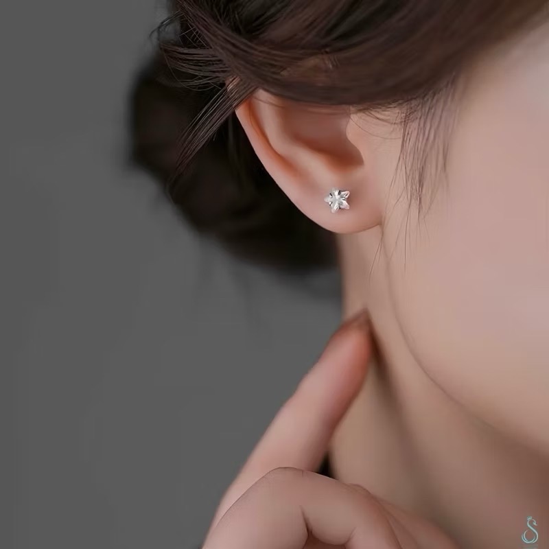 SUMMER 銀飾💫［S925純銀］🌟閃星星🌟星鑽耳環 一對優惠價 純銀耳環 純銀飾品-細節圖7