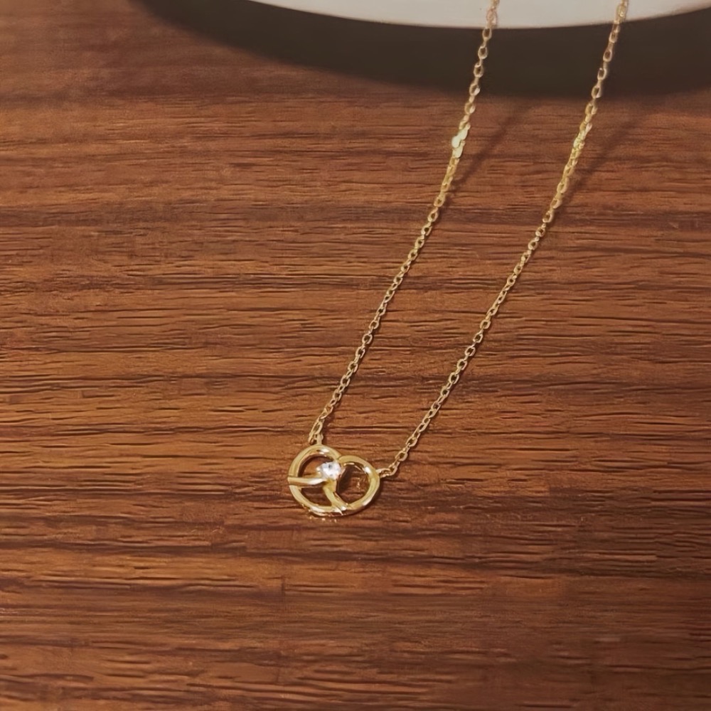 SUMMER 銀飾💫［925純銀］韓系 蝴蝶餅🥨 鹼水結項鏈 純銀項鍊  純銀飾品-細節圖6